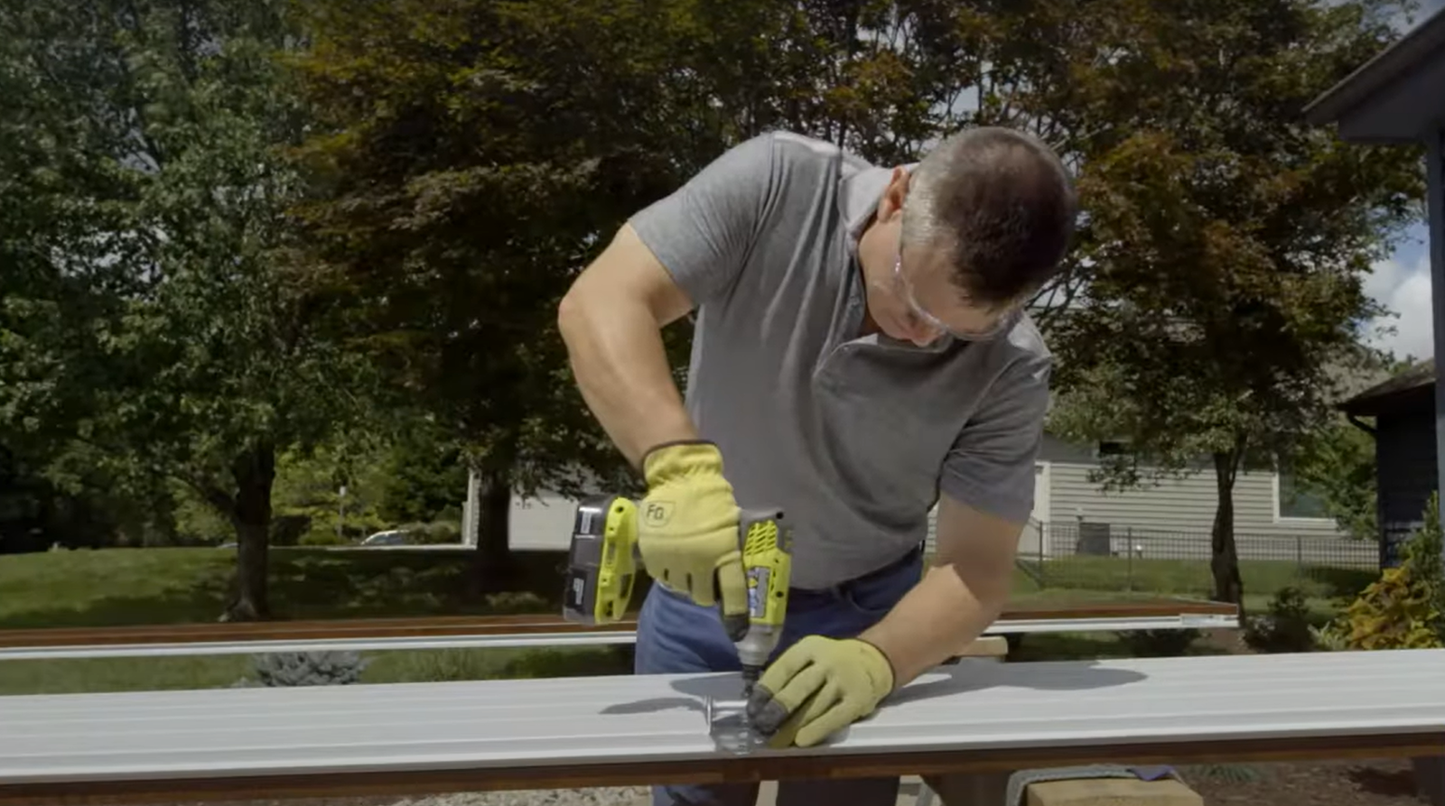 repairing a garage door panel